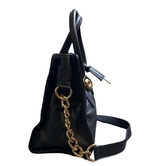 Michael Kors Saffiano Navy Blue leather Hamilton shoulder bag - Picture 4 of 9